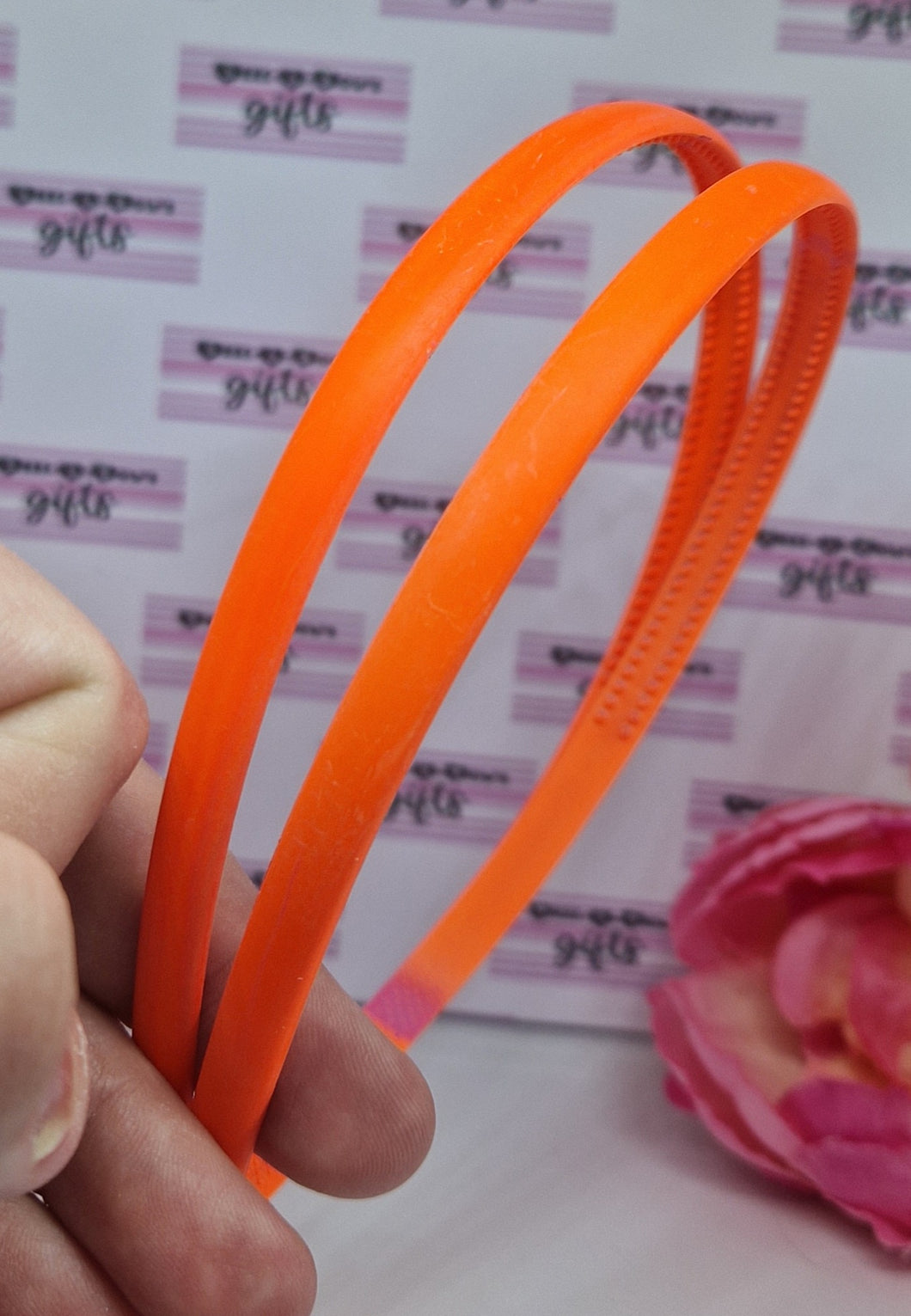 Neon orange headband