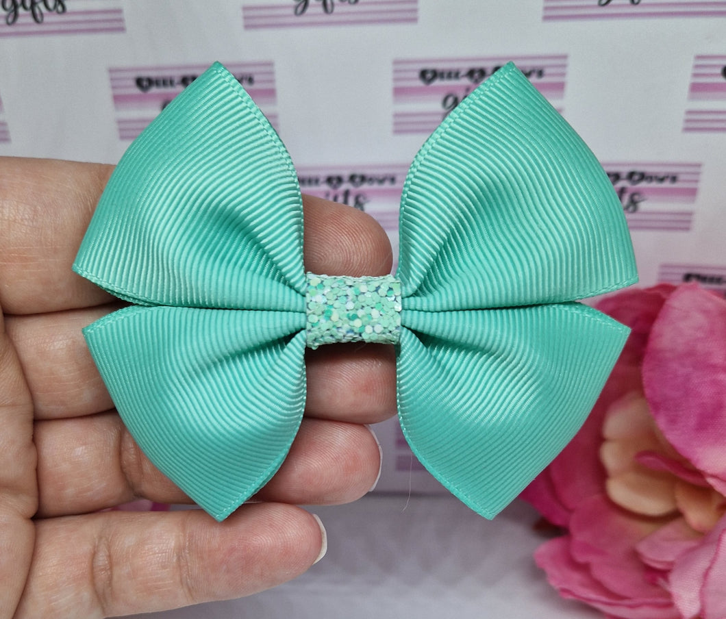 Medium mint ribbon bow