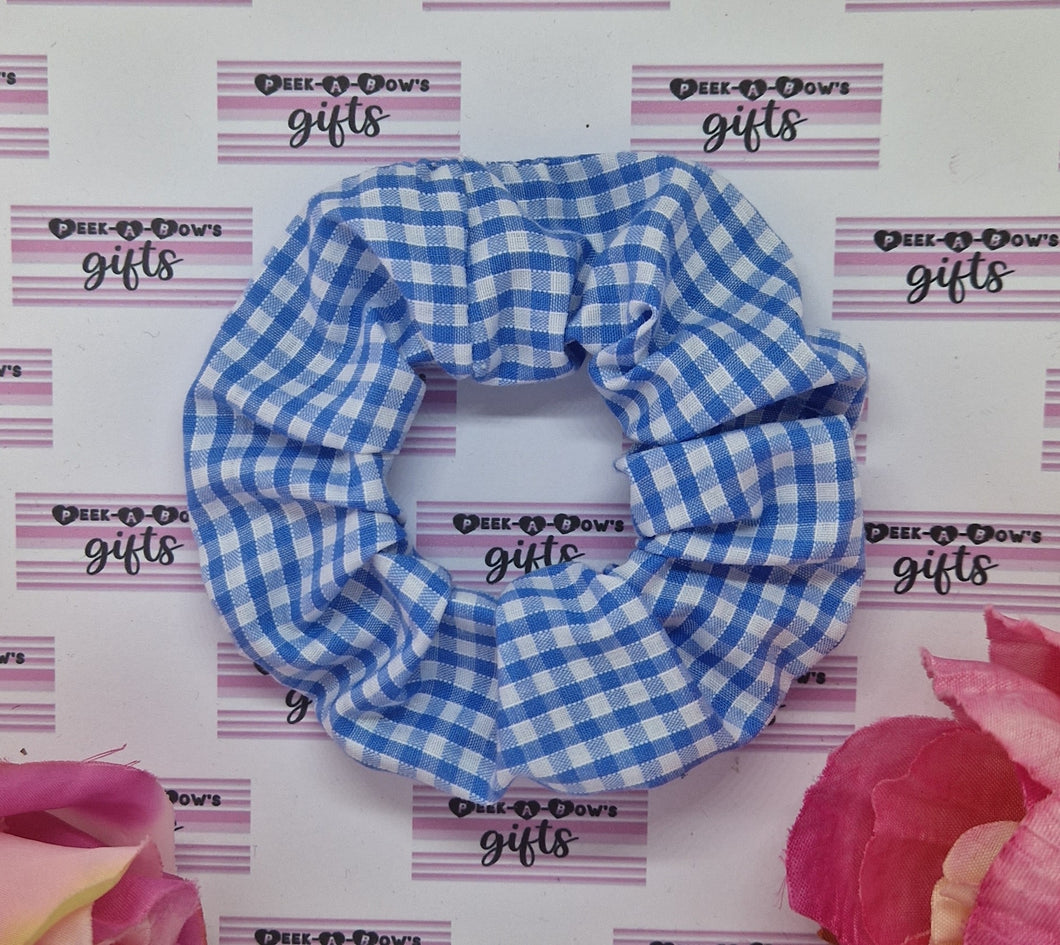 Light blue cotton scrunchie