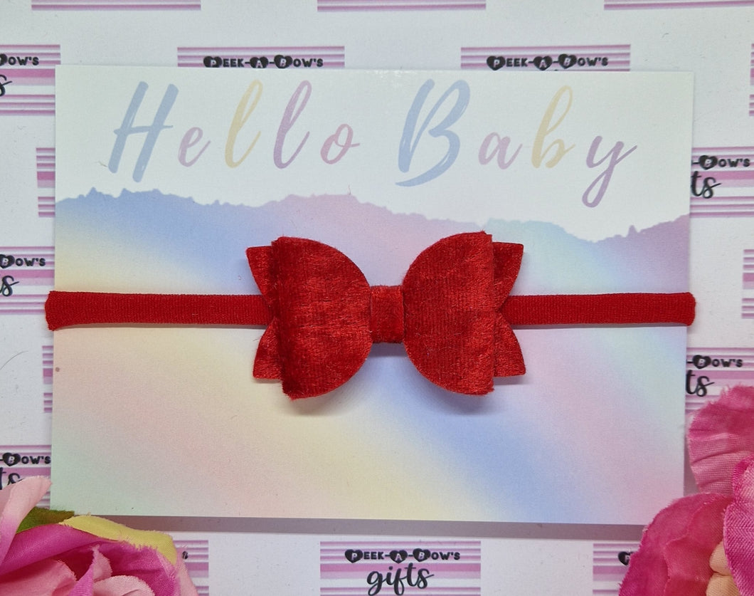 Small red velvet babyband