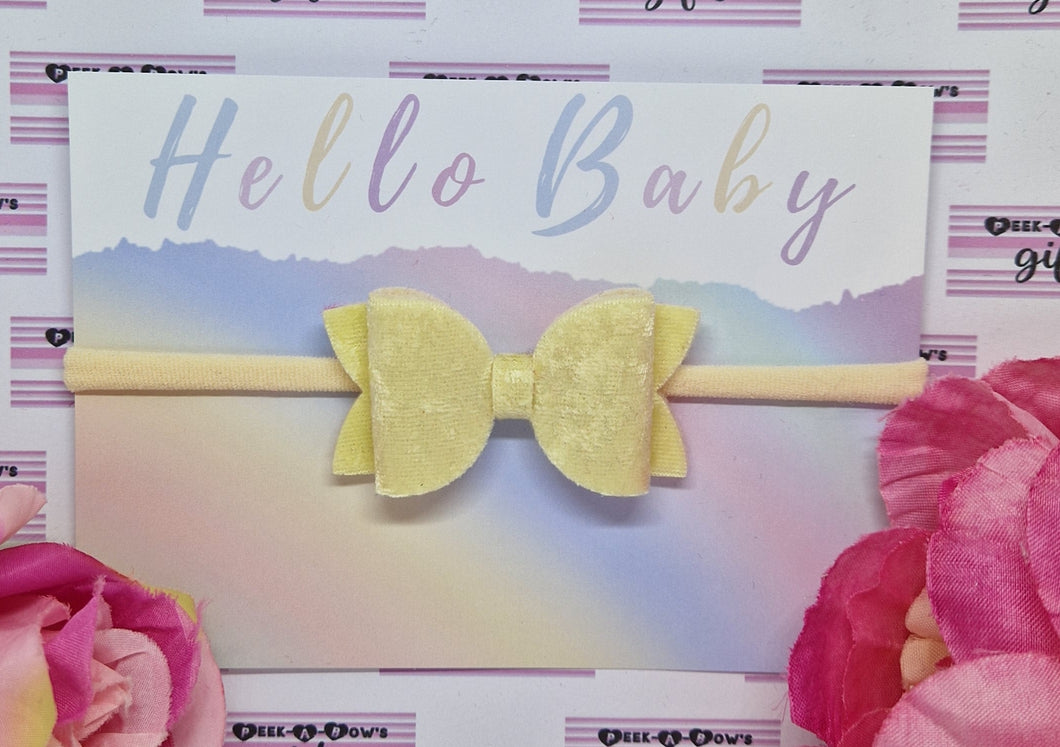 Small lemon velvet babyband