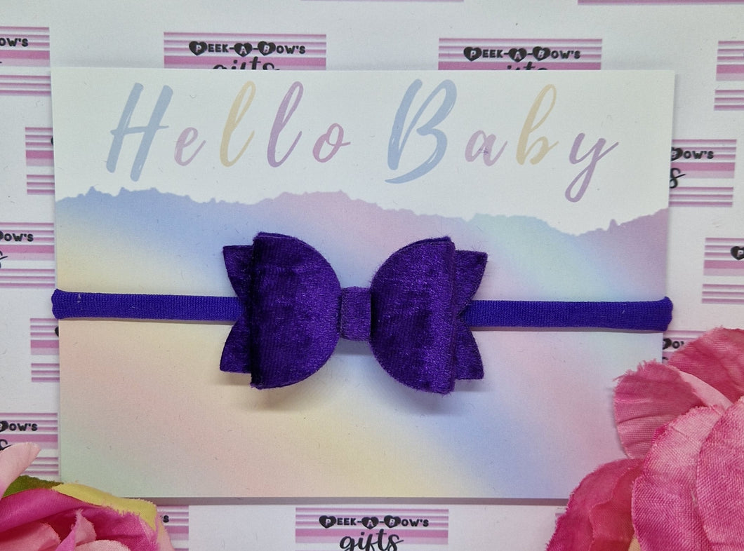 Small purple velvet babyband