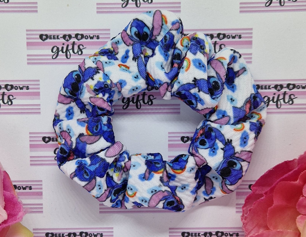 Stitch rainbow scrunchie