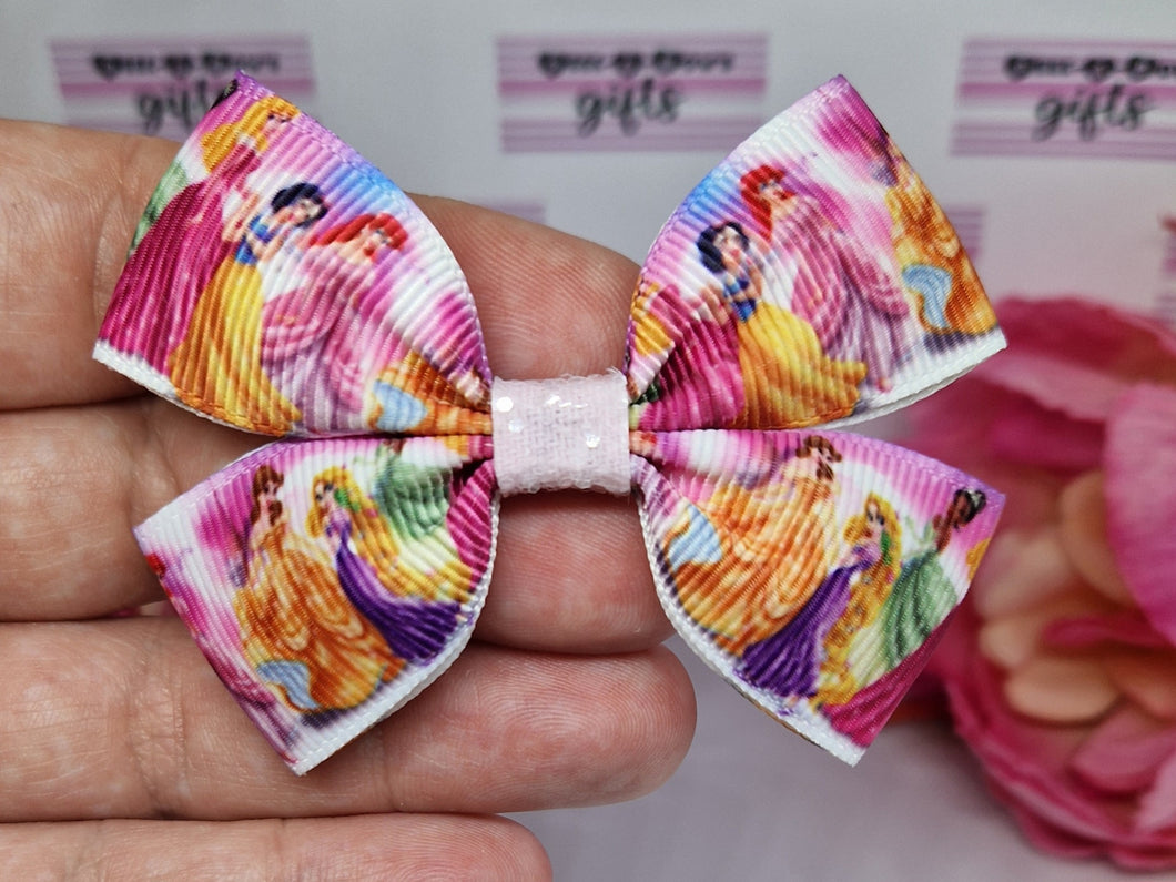 Small mixed princesses ribbon bow