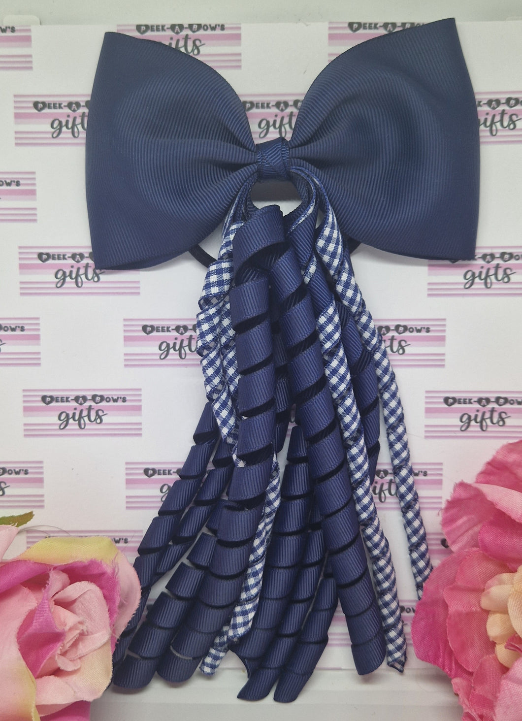 Navy mixed korker bow