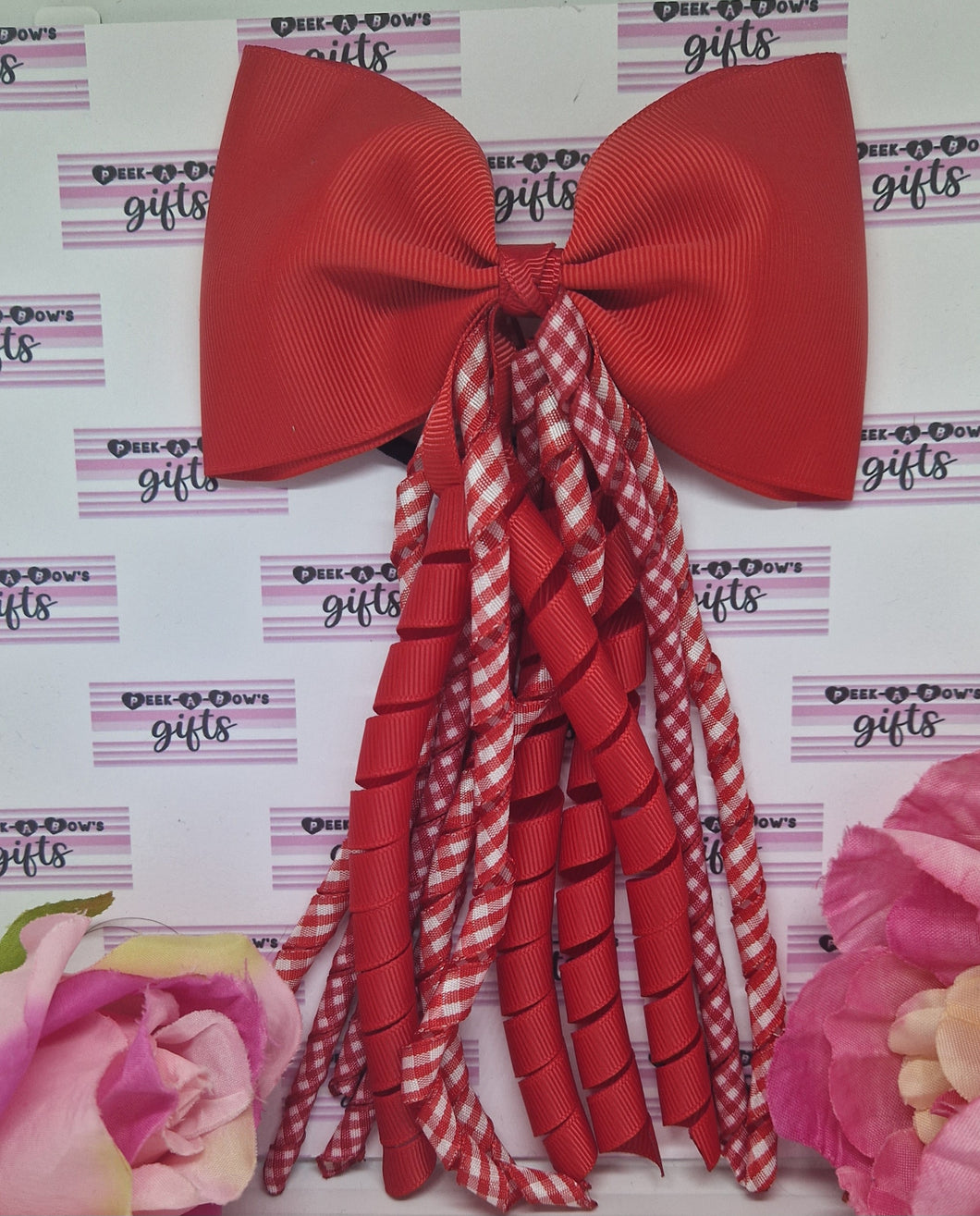 Red mixed korker bow