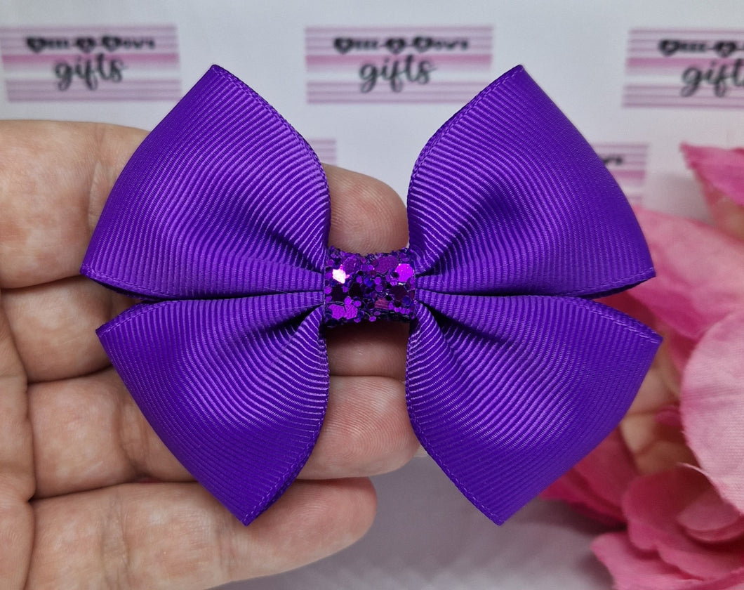 Medium purple ribbon bow