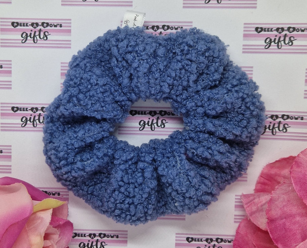 Blue teddy scrunchie