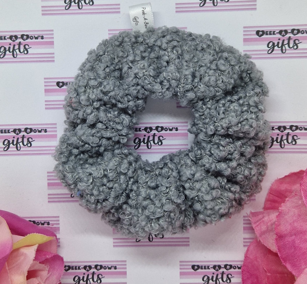 Grey Teddy scrunchie