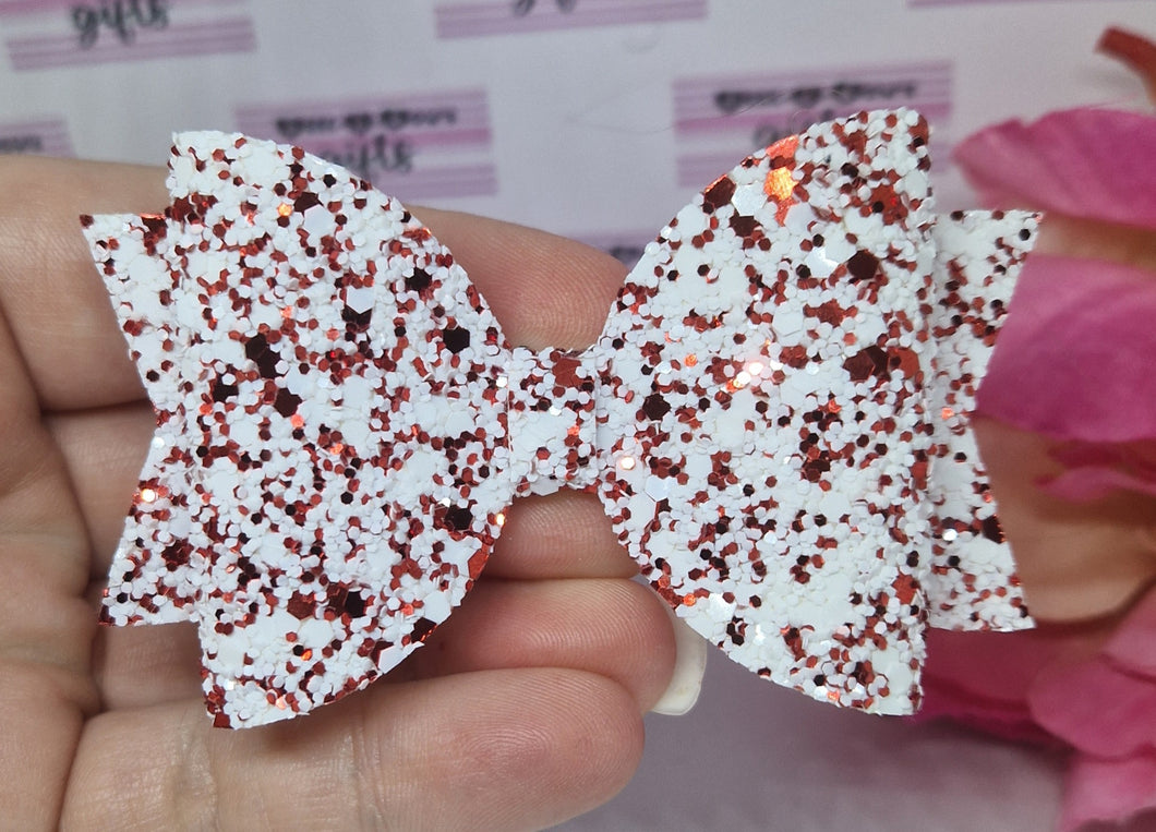 Santa baby glitter bow