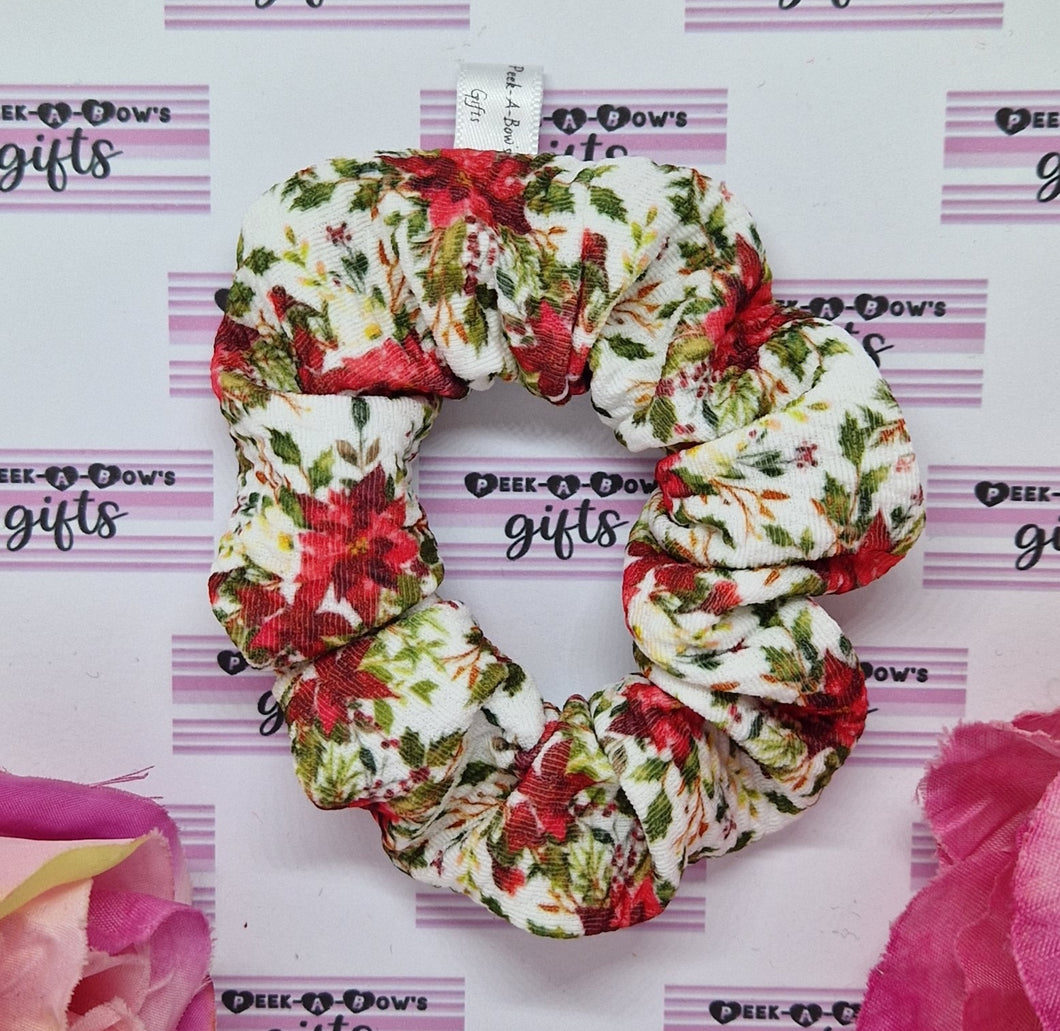 Poinsettia scrunchie