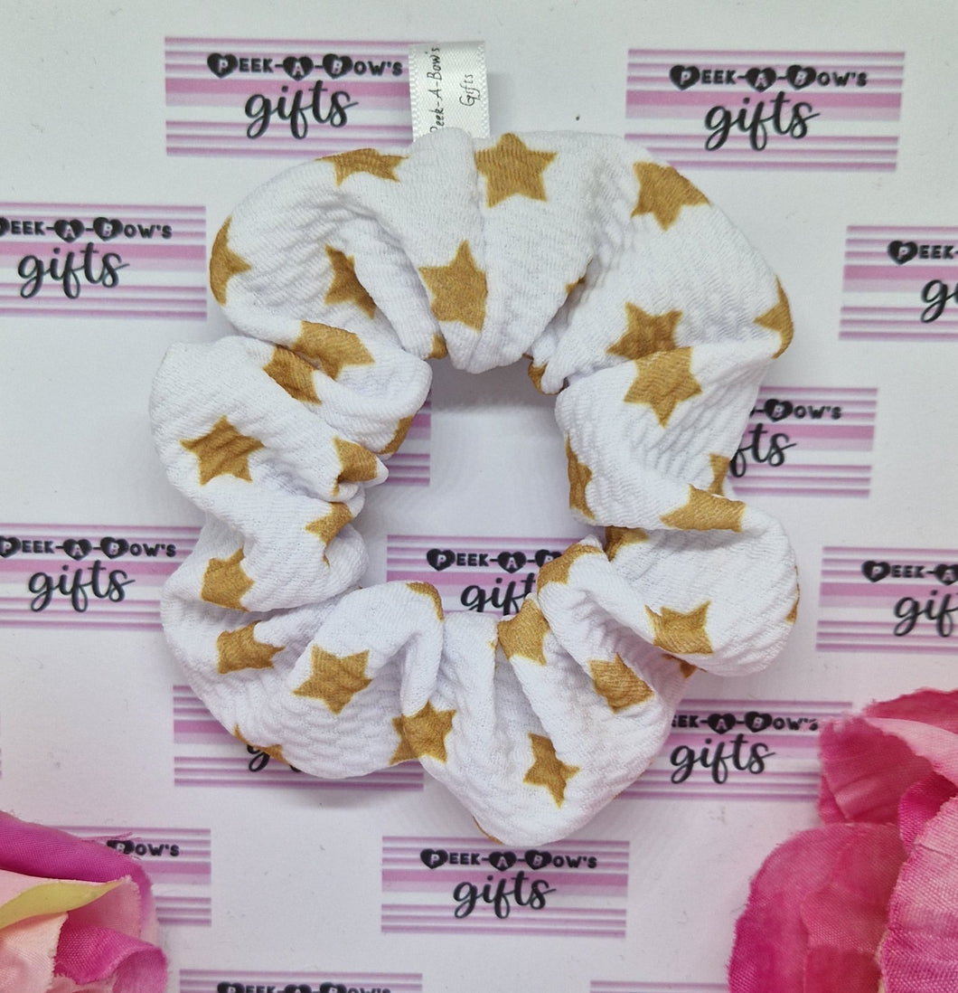 Gold stars scrunchie