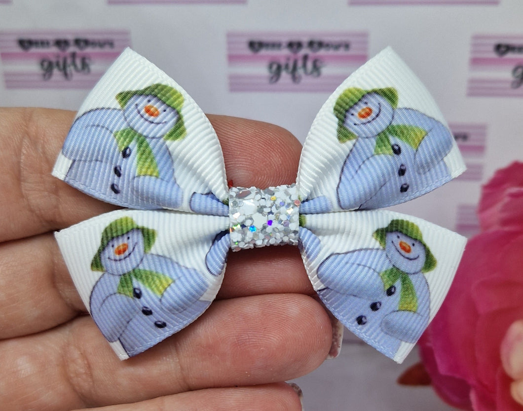 Small the snowman ribbon bow