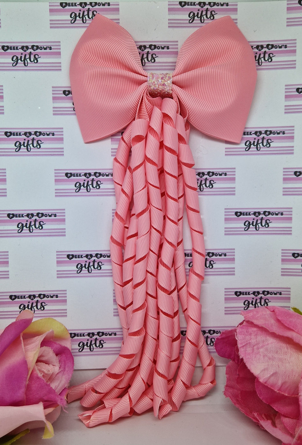 Baby pink korker bow