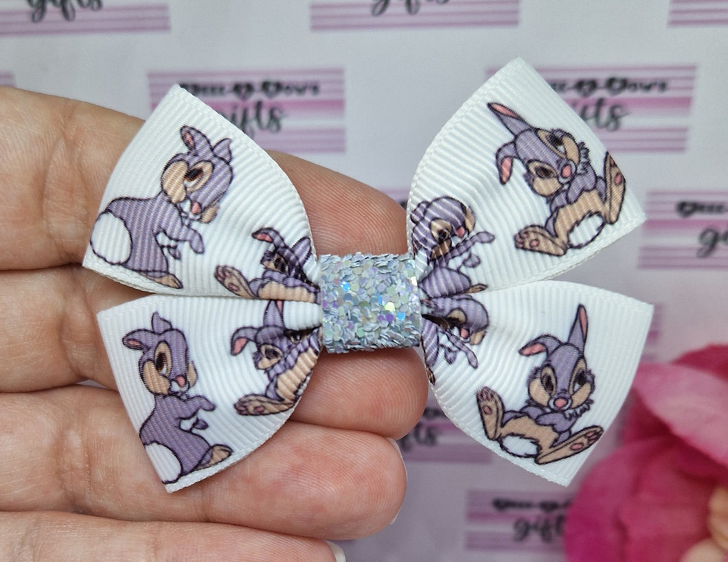 Small thumper bunny ribbon bow