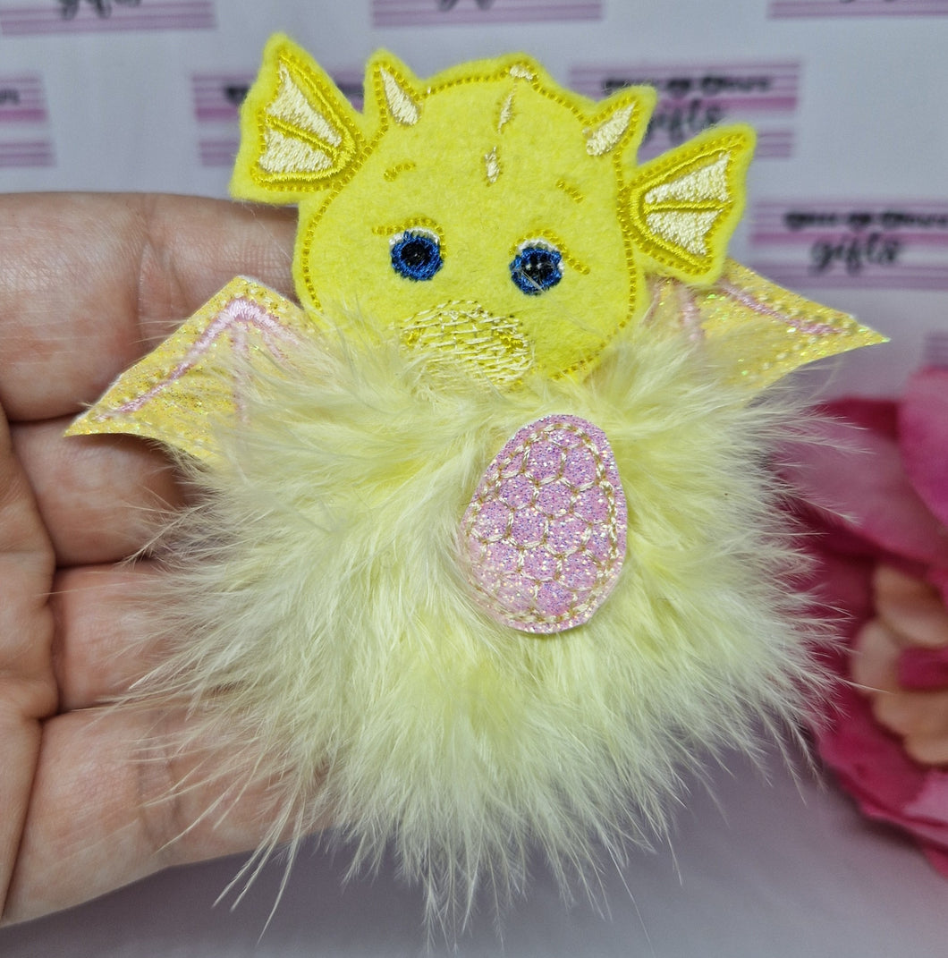 Yellow dragon fluffy baby