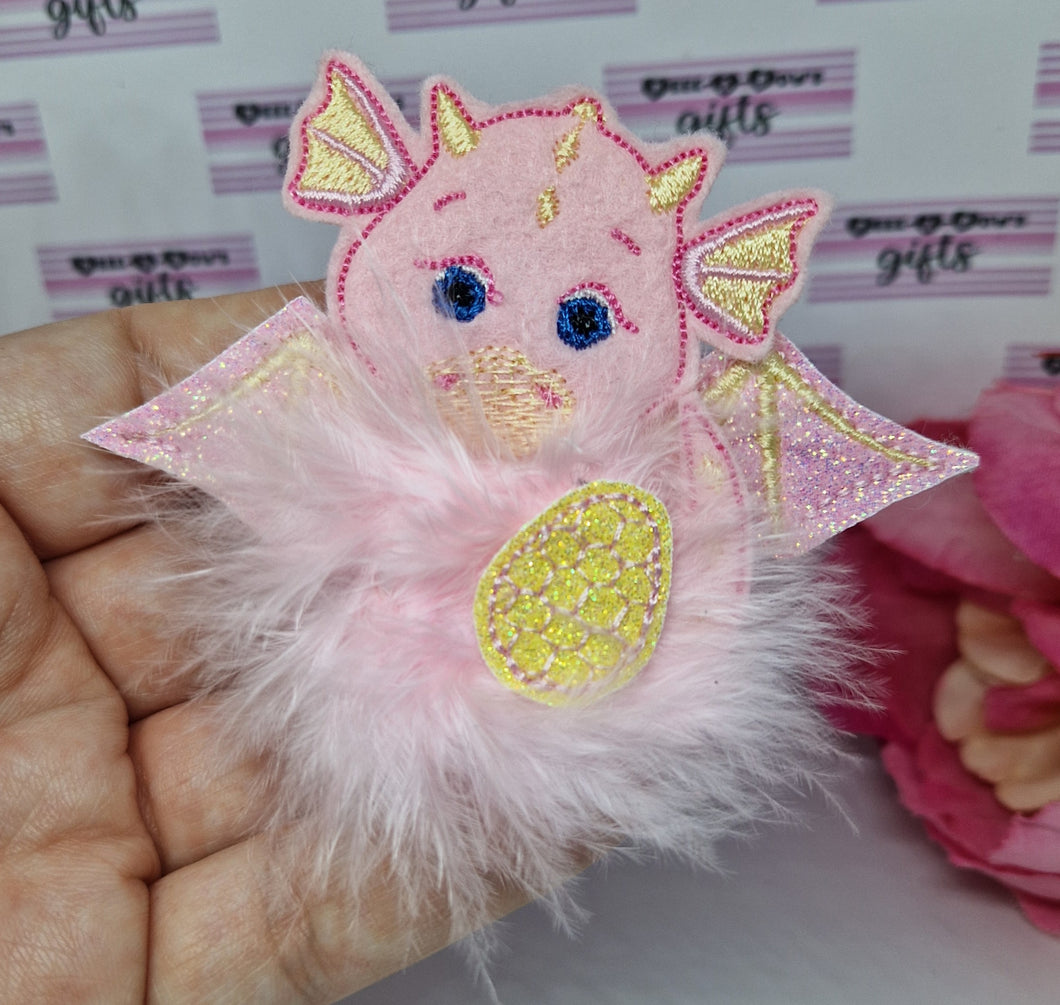 Pink dragon fluffy baby