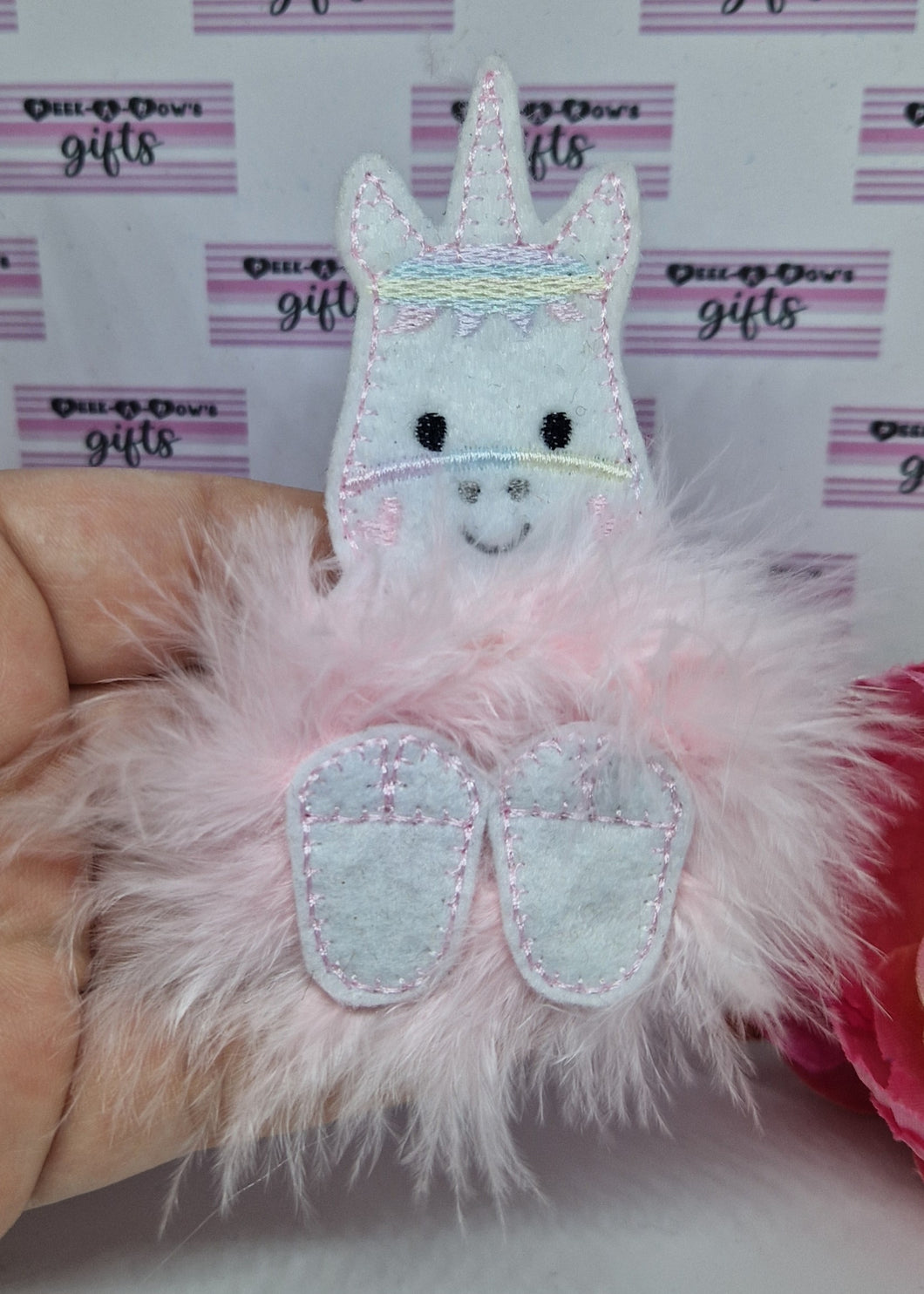 White unicorn fluffy baby