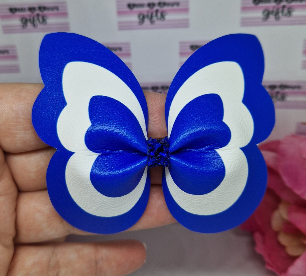 Royal blue pinch butterfly