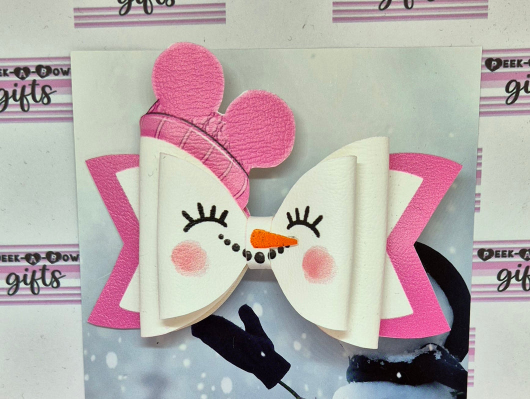 Mrs snowman bow