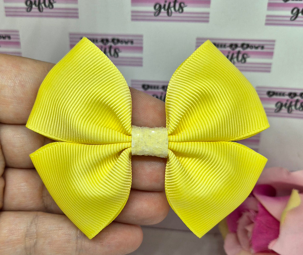 Medium lemon ribbon bow