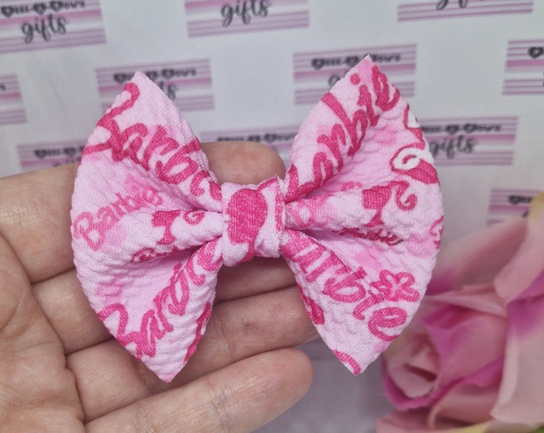 Pink barbie bullet bow