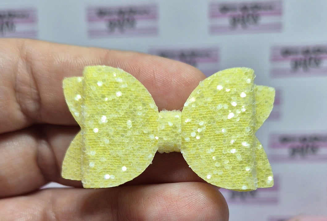 Mini lemon glitter bow