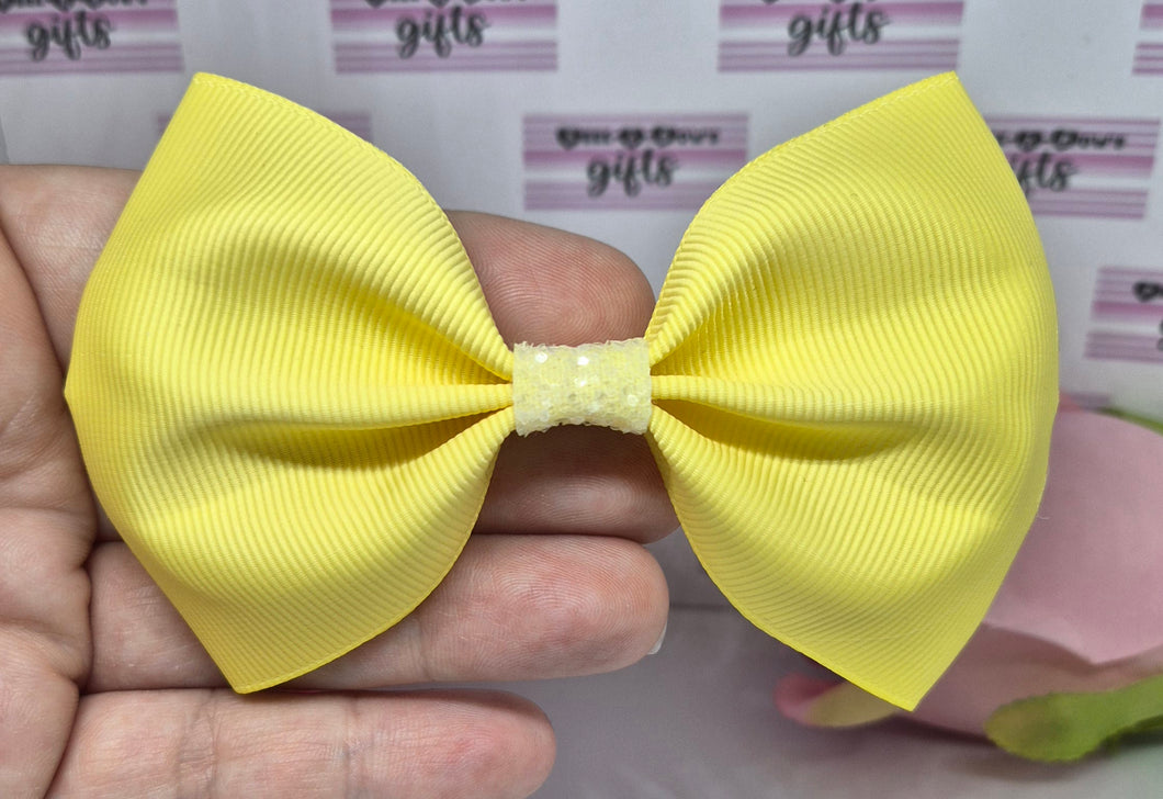 Large lemon ribbon bow