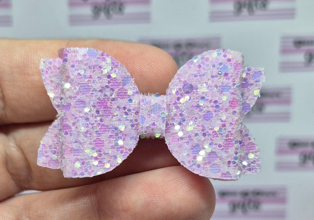 Mini pink sparkles glitter bow