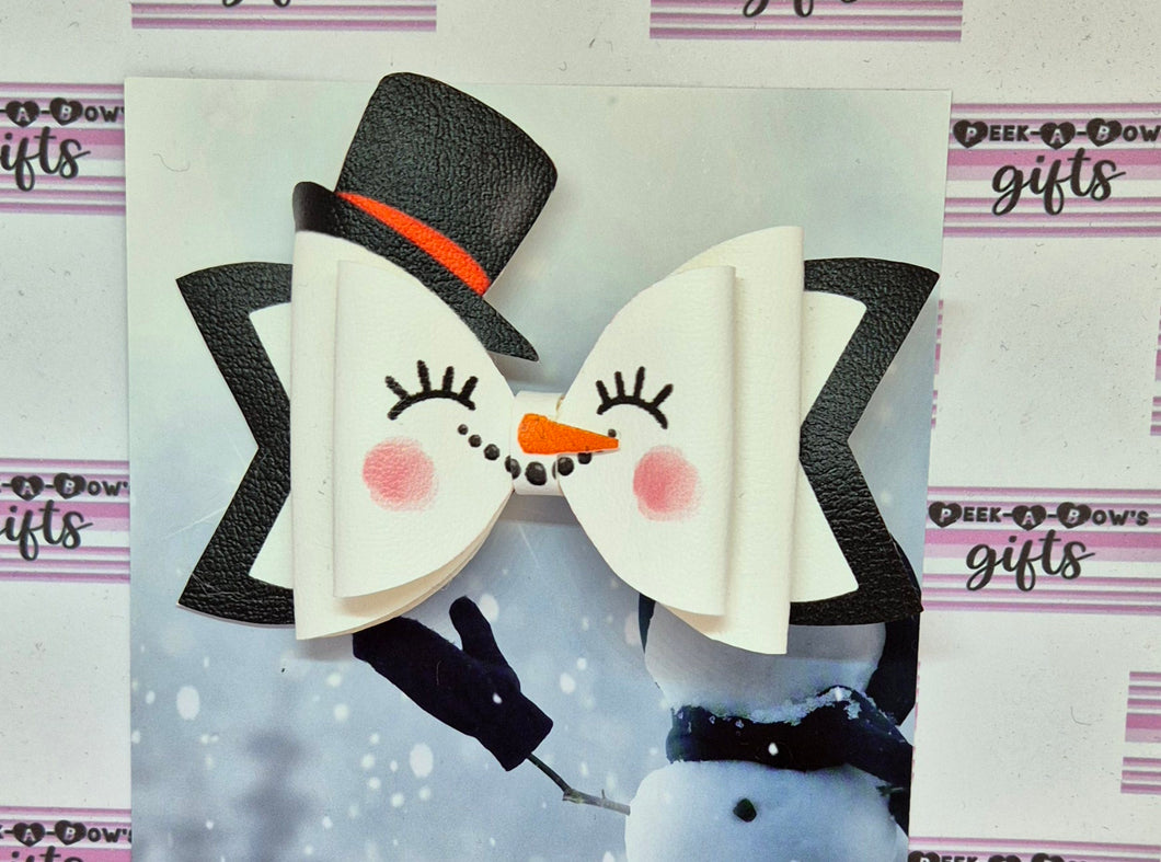 Mr snowman bow