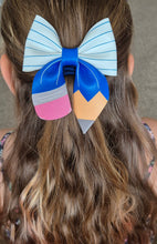 Load image into Gallery viewer, Royal blue pencil pinch bow
