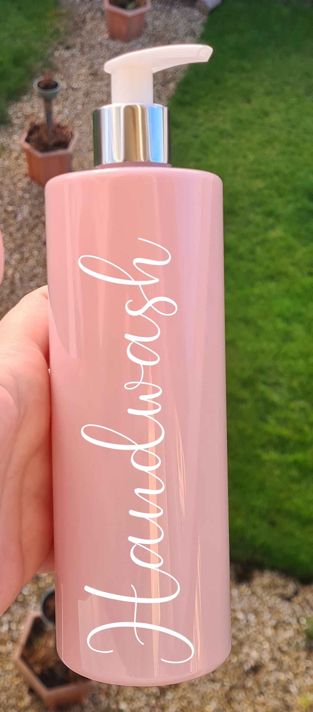 Pink pump bottles