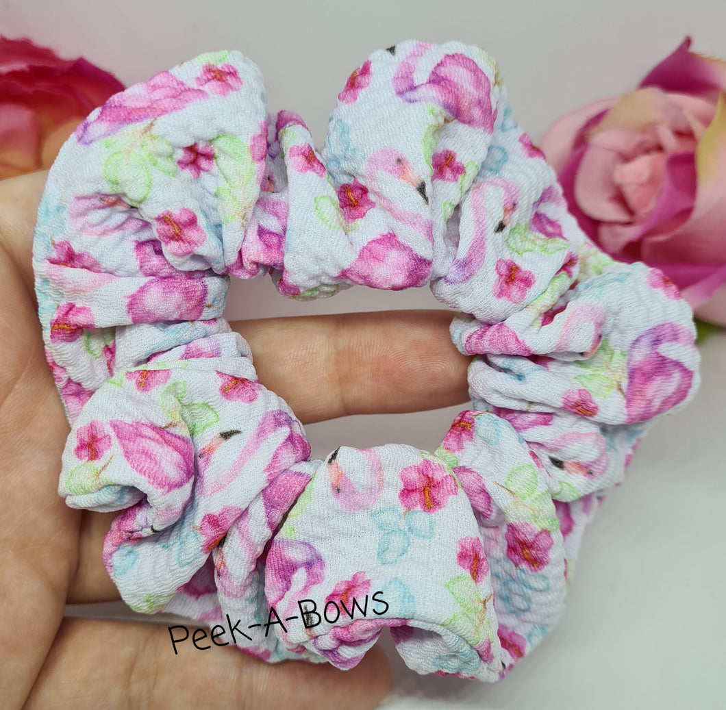 Flamingo scrunchie