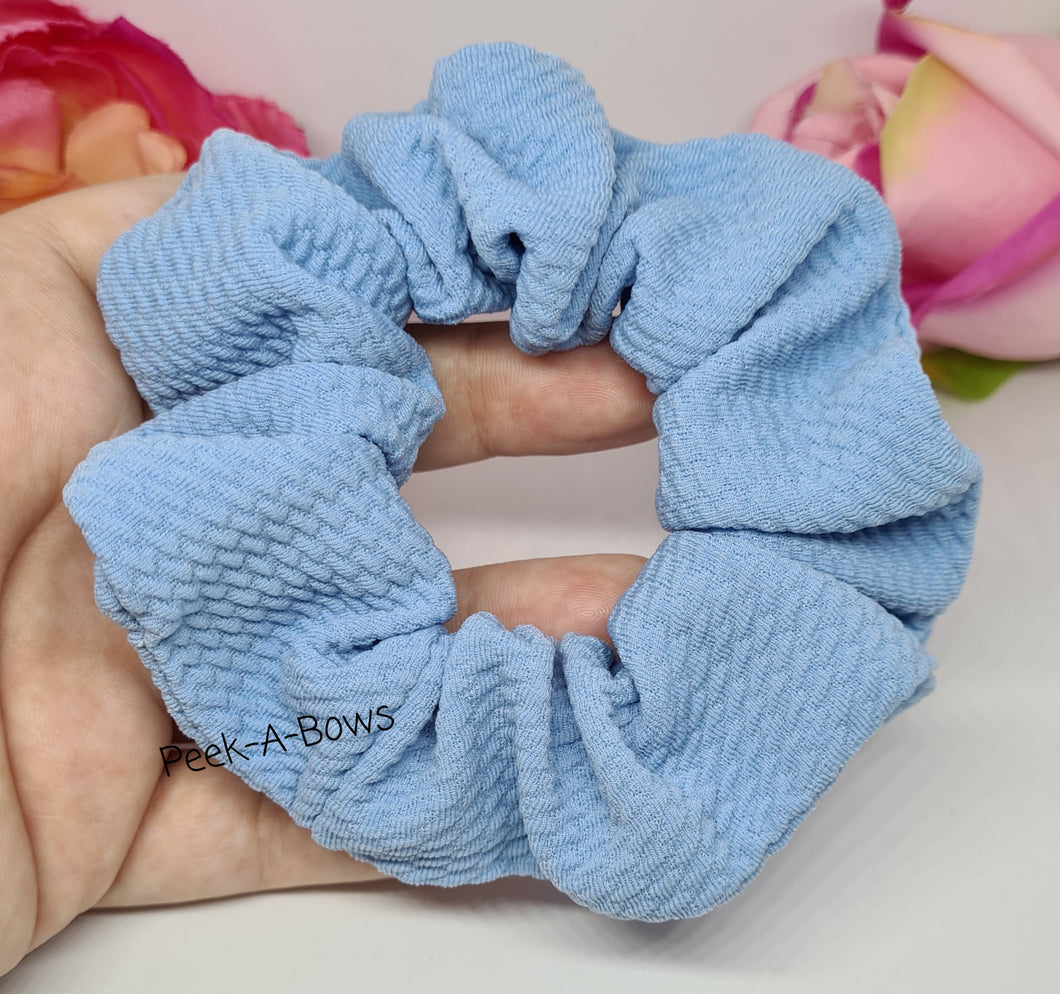 Baby blue scrunchie