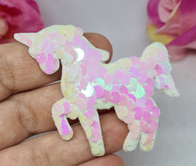 Load image into Gallery viewer, Sequin unicorn fringe clips
