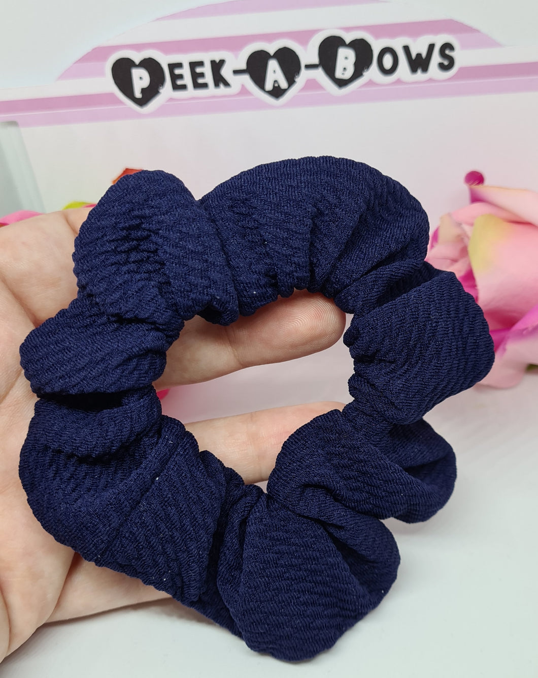 Navy scrunchie