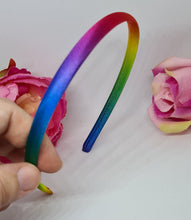 Load image into Gallery viewer, Rainbow satin headbands
