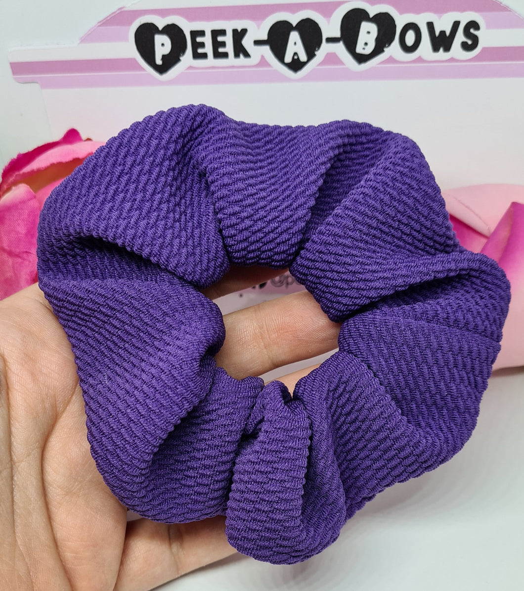 Purple scrunchie