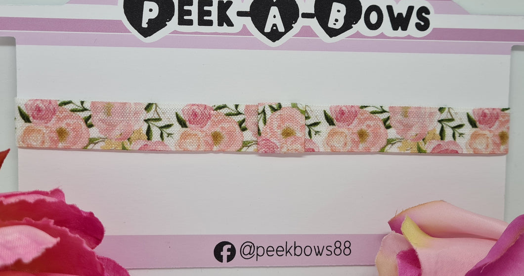 Peach floral interchangeable headband