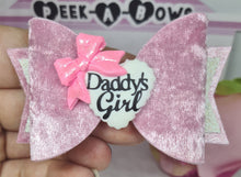 Load image into Gallery viewer, Mummy&#39;s/daddy&#39;s girl clay bow
