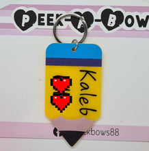 Load image into Gallery viewer, Personalised pencil bag tag/keyring
