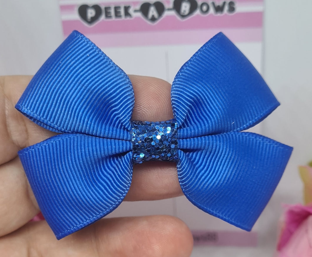 Royal blue ribbon bows