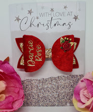 Load image into Gallery viewer, Personalised gold Christmas bow
