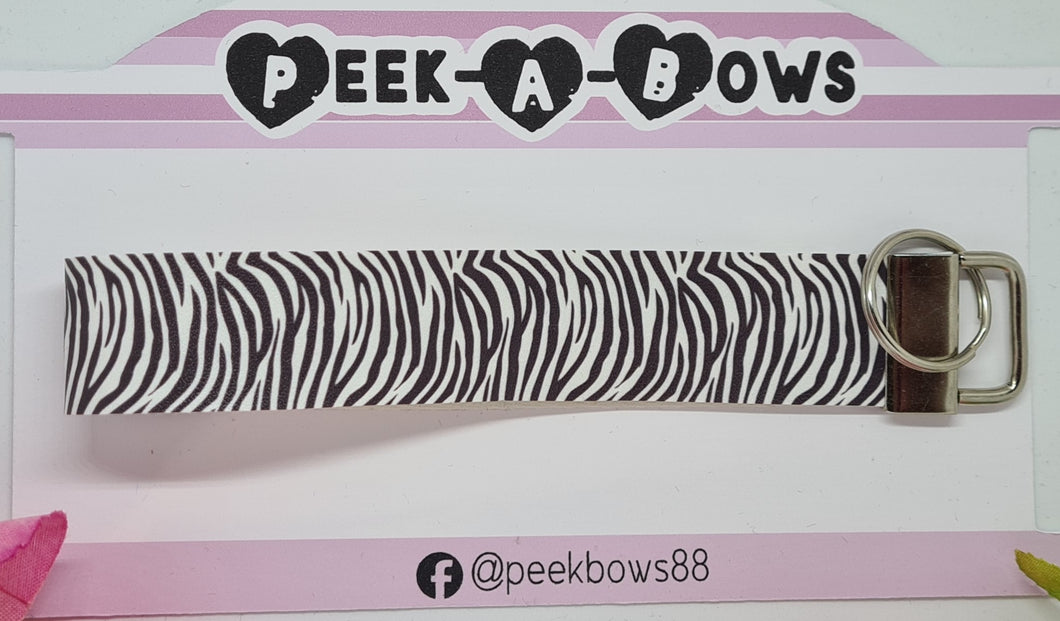 Zebra print wristlet