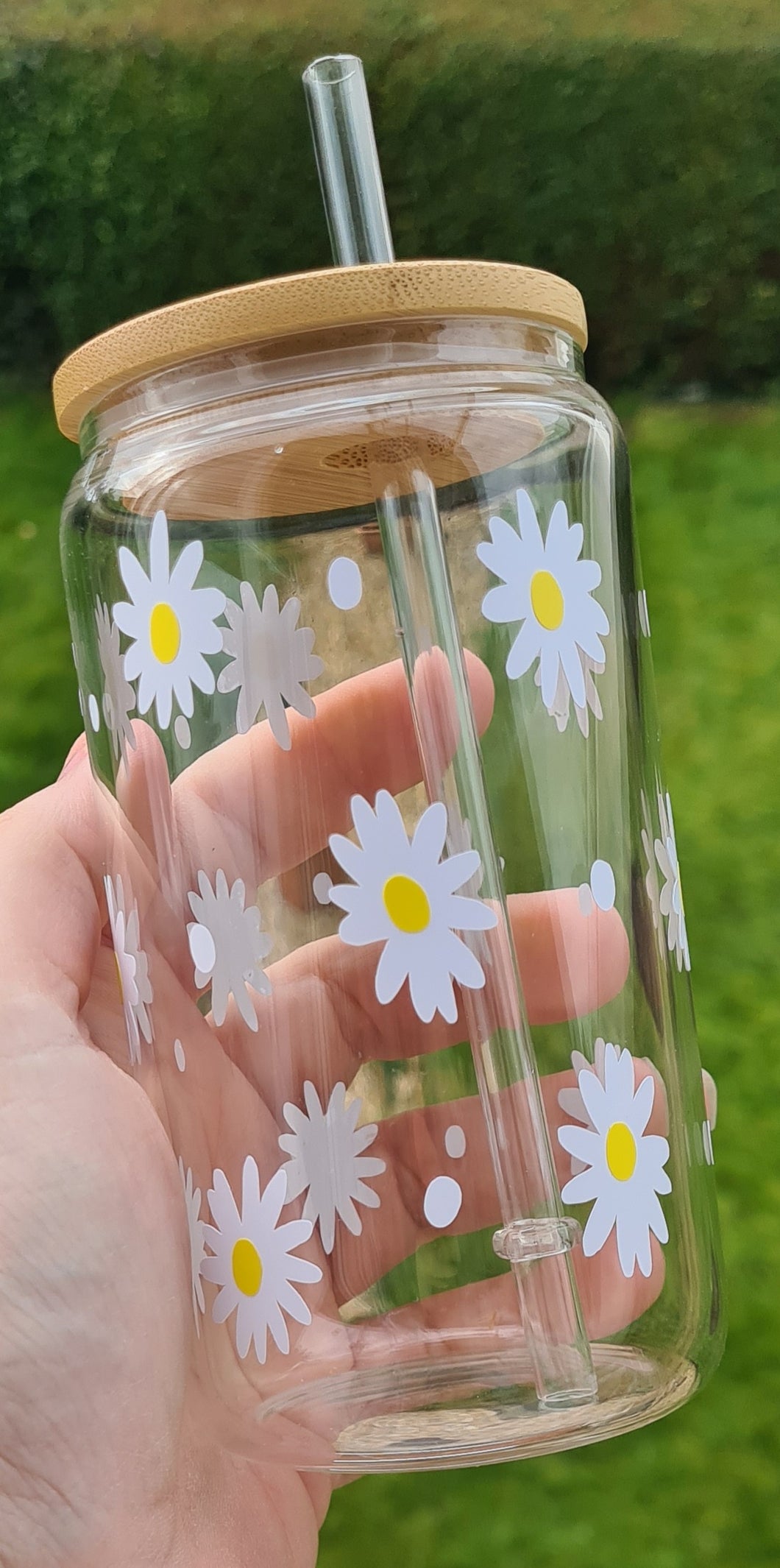 12oz glass with straw