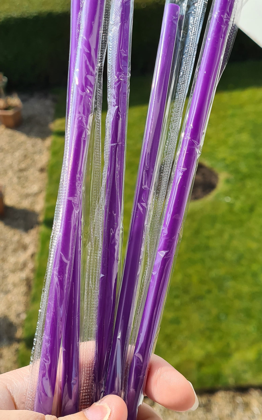 Dark purple reusable straws