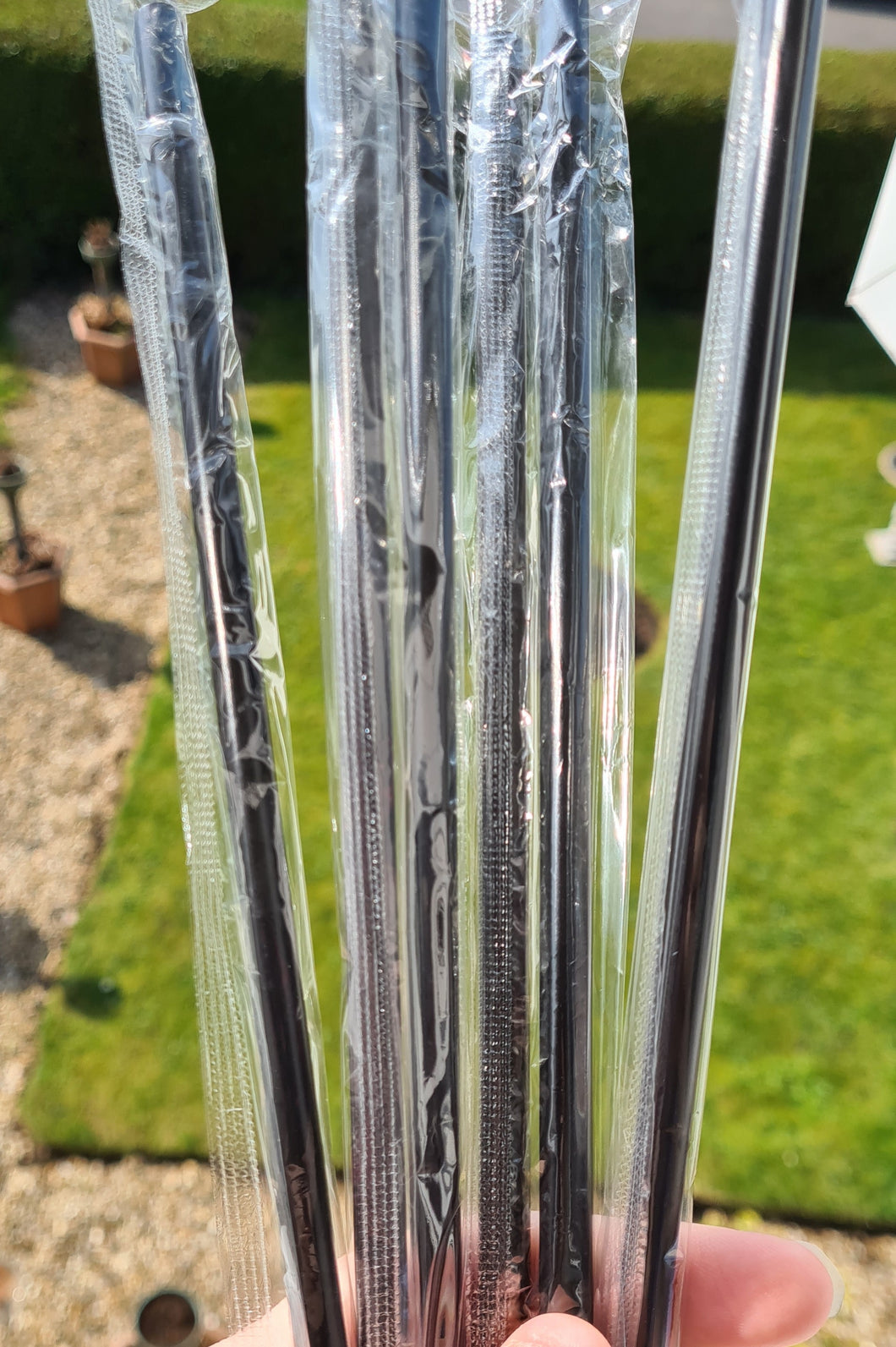 Black reusable straws