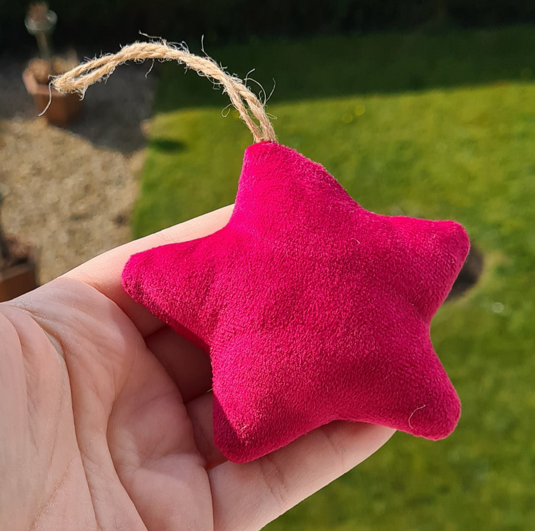 Personalised velvet stars (multiple colours)