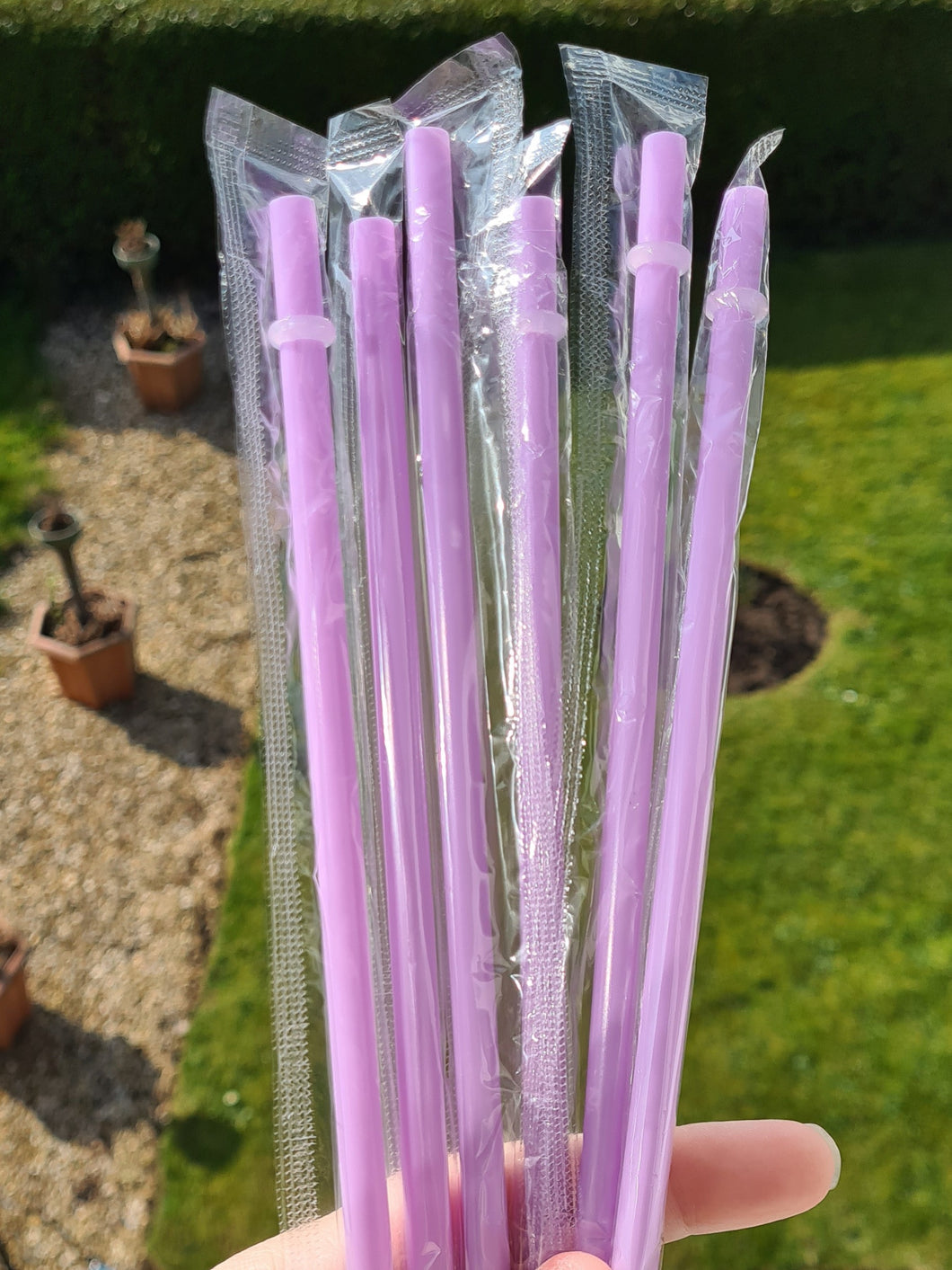 Light purple reusable straws