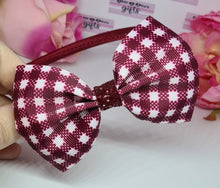 Load image into Gallery viewer, Large gingham ribbon headband
